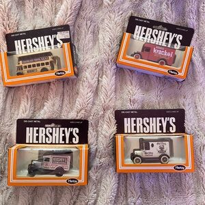 Lot of (4) Late 70s Hartoy Hershey's Trucks & Cars.